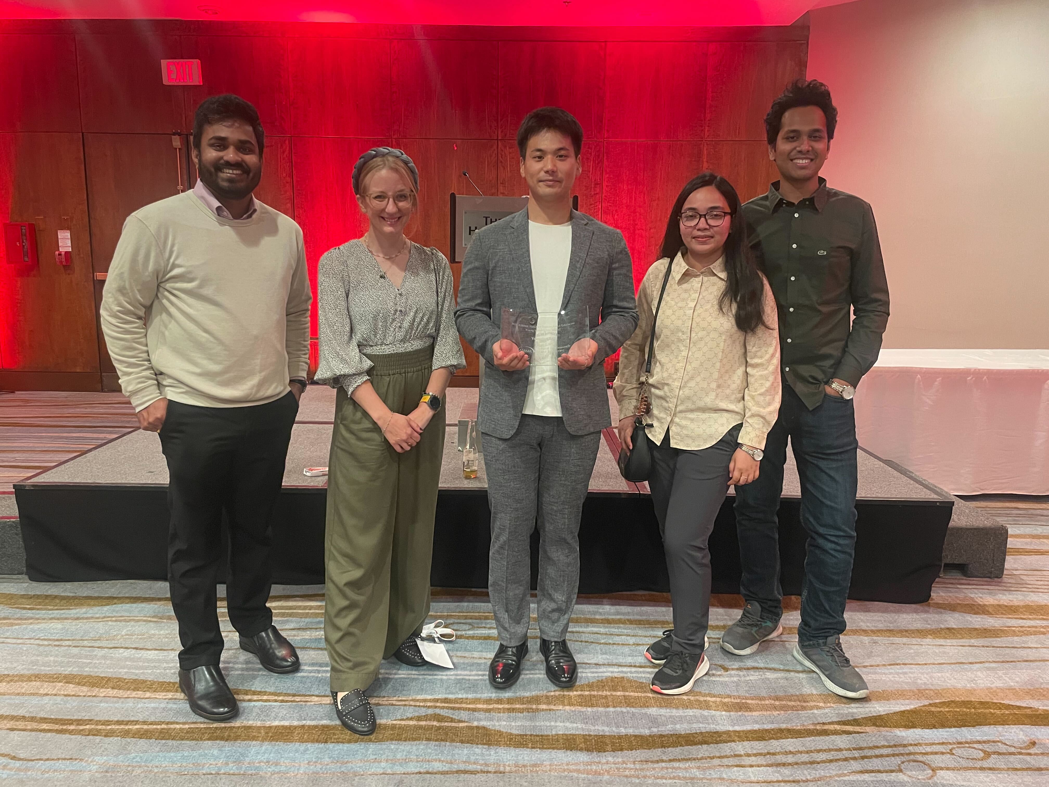 Subah, Farhan, Wikum, and Youngjun all present at the ASBMR meeting in